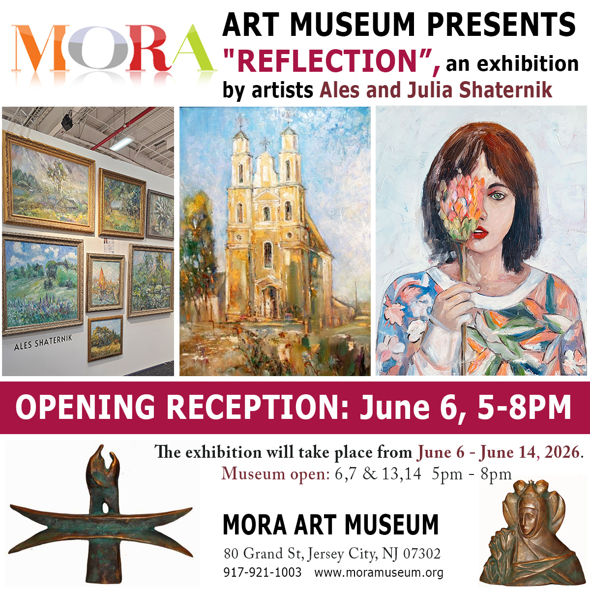 Opening Reception for “Reflection,” a special two-person exhibition by artists Ales and Julia Shaternik